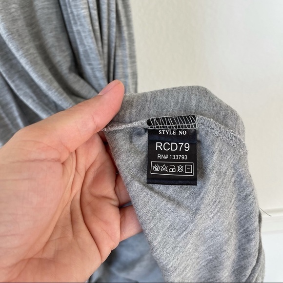 POL Heather Gray Baby Doll Racerback Midi Dress S - Picture 11 of 13